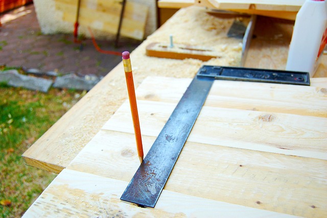 sanding and finishing station with matte black tools and wood tones